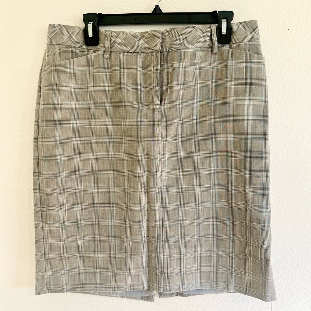 Express Gray Plaid Pencil Skirt